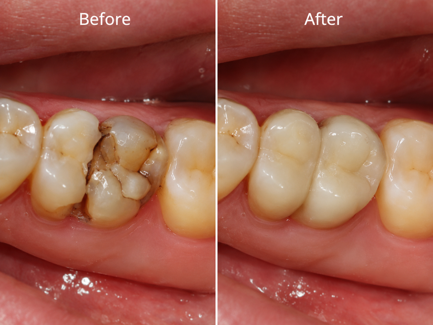 Before and after: Crown Restoration